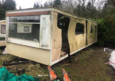 Srapping a static caravan