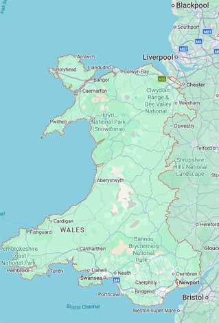 Wales_map | Scrap My Caravan Scrap My Caravan will remove & dispose of static and touring caravans throughout Wales