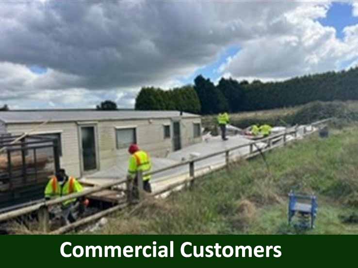 We demolish and remove static caravans for commercial customers